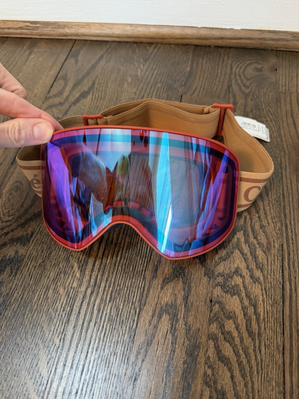 Chloe Women Sunglasses Rust Orange Multilayer Blue Ski Mask CH0072S 003 NEW